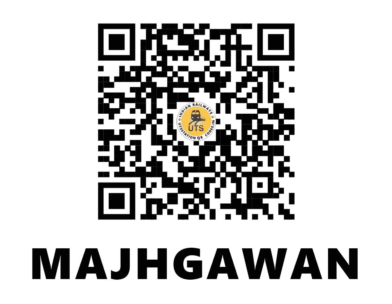 UTS QR Code for MAJHGAWAN - MJG (WC - MADHYA PRADESH)